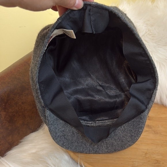 Nike | Vintage unisex Gray Wool Blend Embroidered Swoosh Pageboy Snap Golf Cap L - Picture 14 of 15